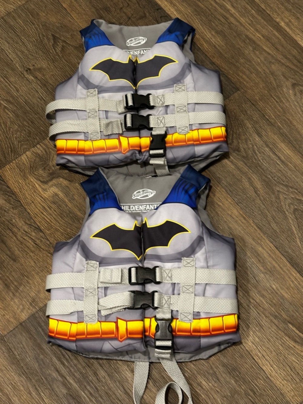 Kids Gray & Blue Batlife Costume Life Jacket - Superhero